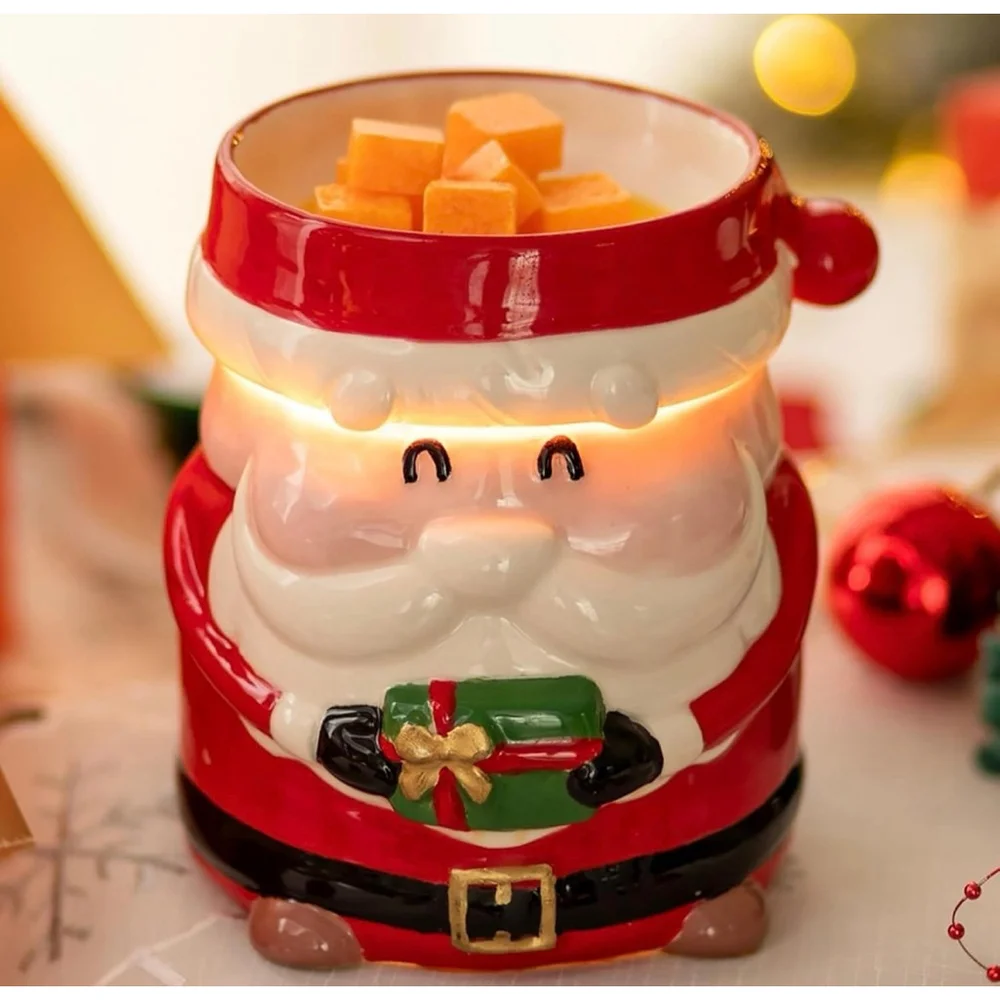 NEW Candeldo Santa Claus Christmas Wax Melt Warmer One Size Red White